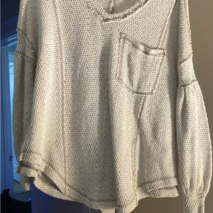 Women's Textured Knit Sweater - Cream